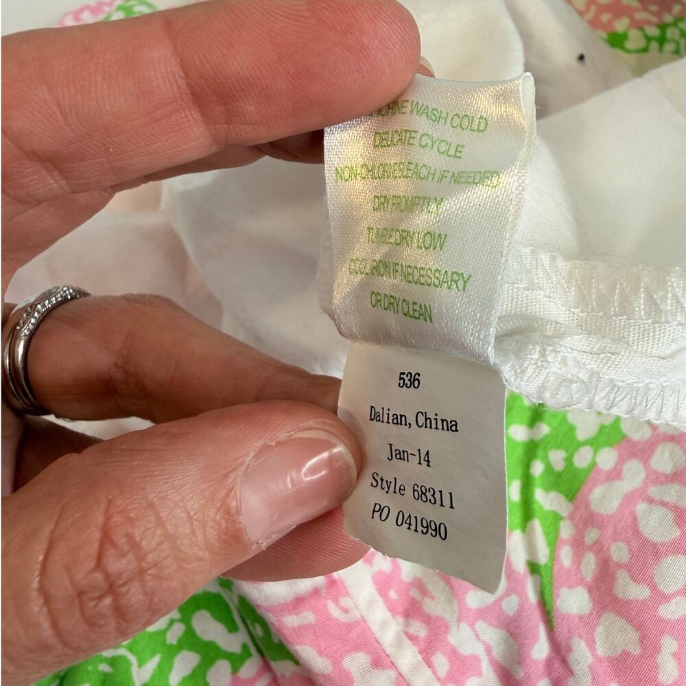 Lilly Pulitzer Cosette Limeade Pink Green Mini Skort Size 6 - Picture 8 of 8
